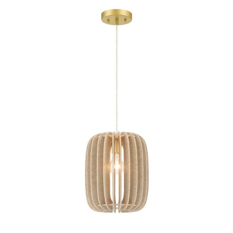 Acroma 1-Light Modern Pendant Light Fixture with Felt Shade