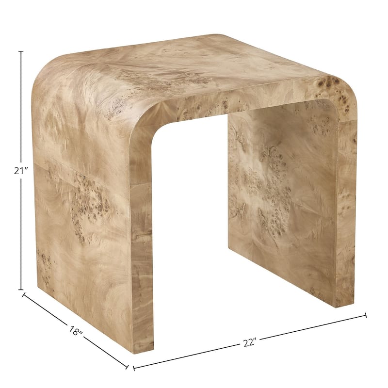 Roarke Burl Wood End Table, Natural