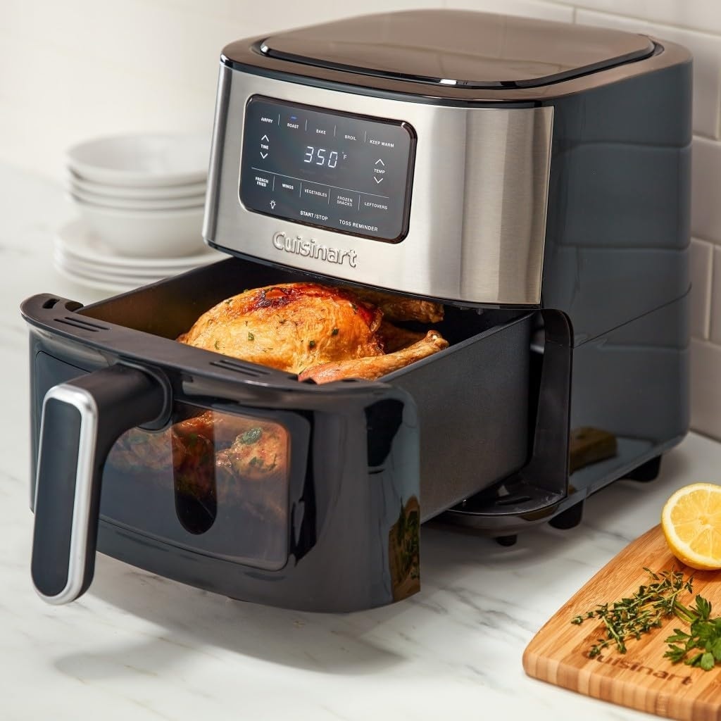 Cuisinart Airfryer, 6-Qt Basket Air Fryer Digital Display with 5