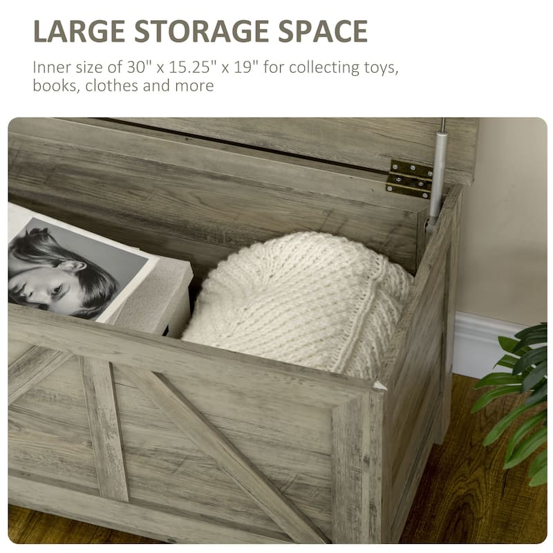 Farmhouse Storage Chest, Lift Top Toy Chest, Toy Box Organizer