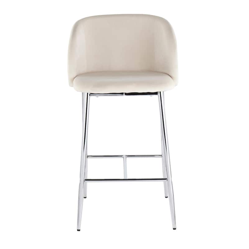 Silver Orchid Harding Velvet Counter Stool (Set of 2)