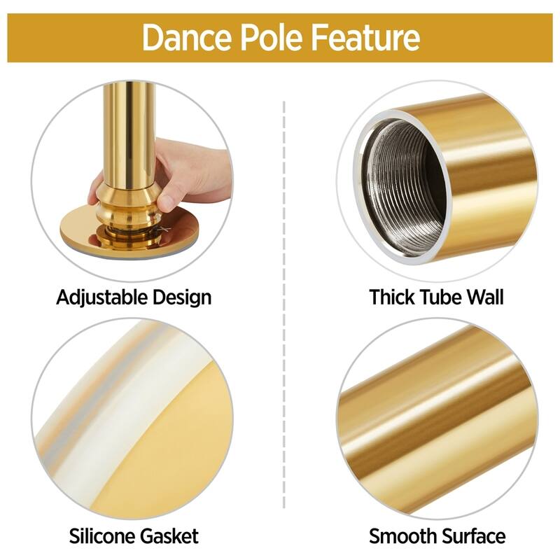 Yaheetech Dance Pole Spinning Static Dancing Pole Portable