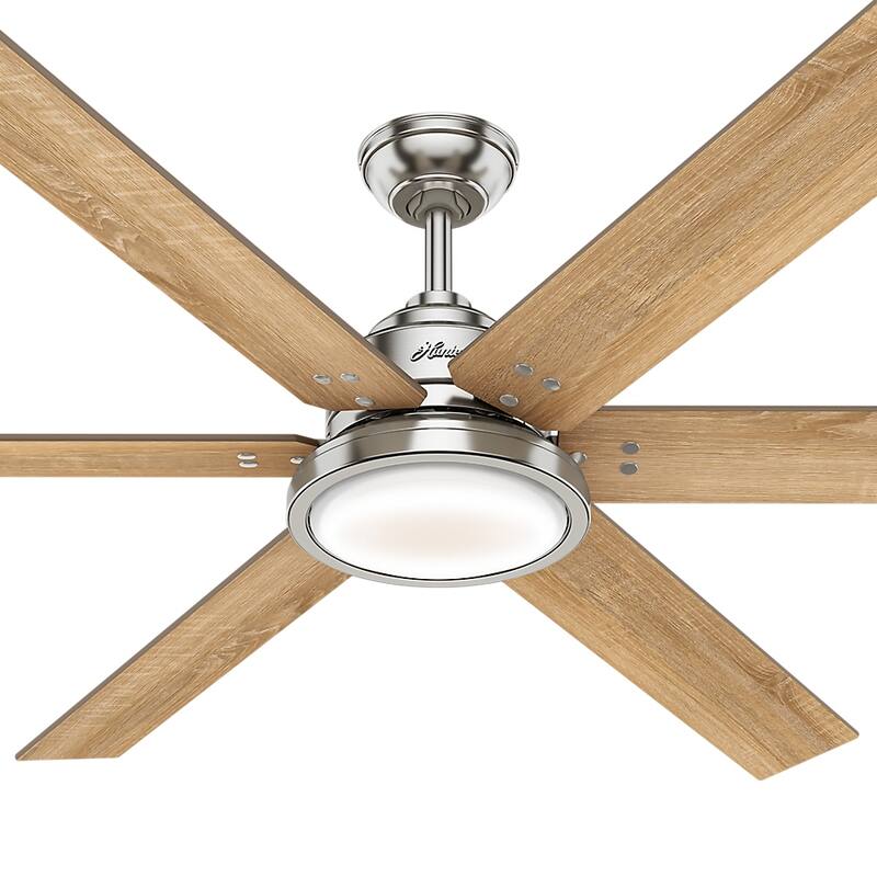 Hunter 70" Warrant Windmill Ceiling Fan with LED Light Kit and Wall Control - Farmhouse, Industrial, Contemporary