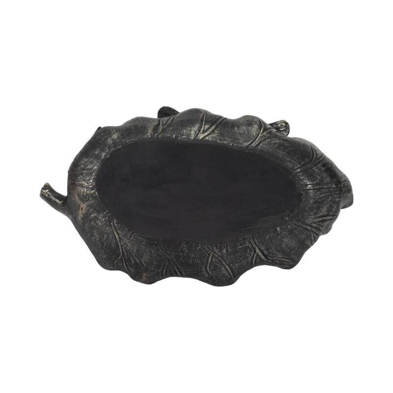 Sagebrook Home Enchanting 13-inch Bronze Polyresin Birdbath with Solar Orb, Serene Garden Experience - 13" x 7" x 5"