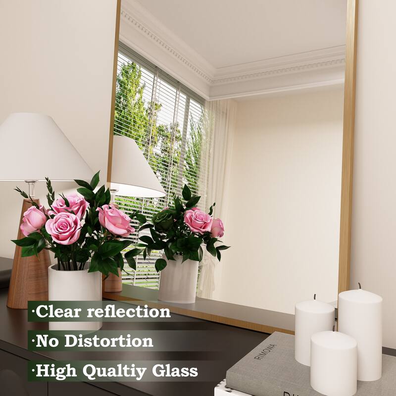 QuivaraView Wall Mounted Aluminum Frame Bathroom Vanity Mirror
