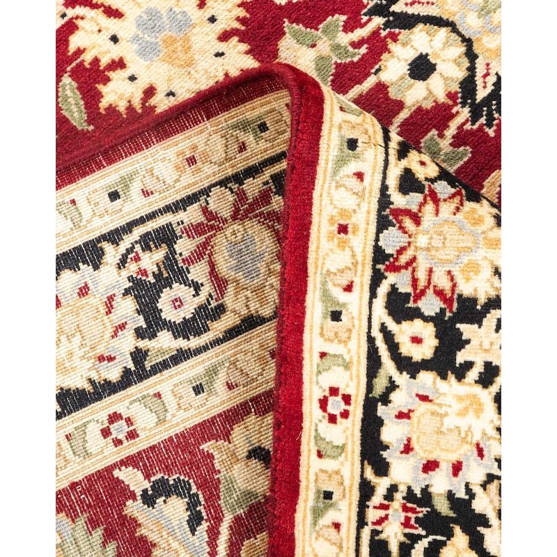 Overton Hand Knotted Wool Vintage Inspired Traditional Mogul Red Area Rug - 3 x 5