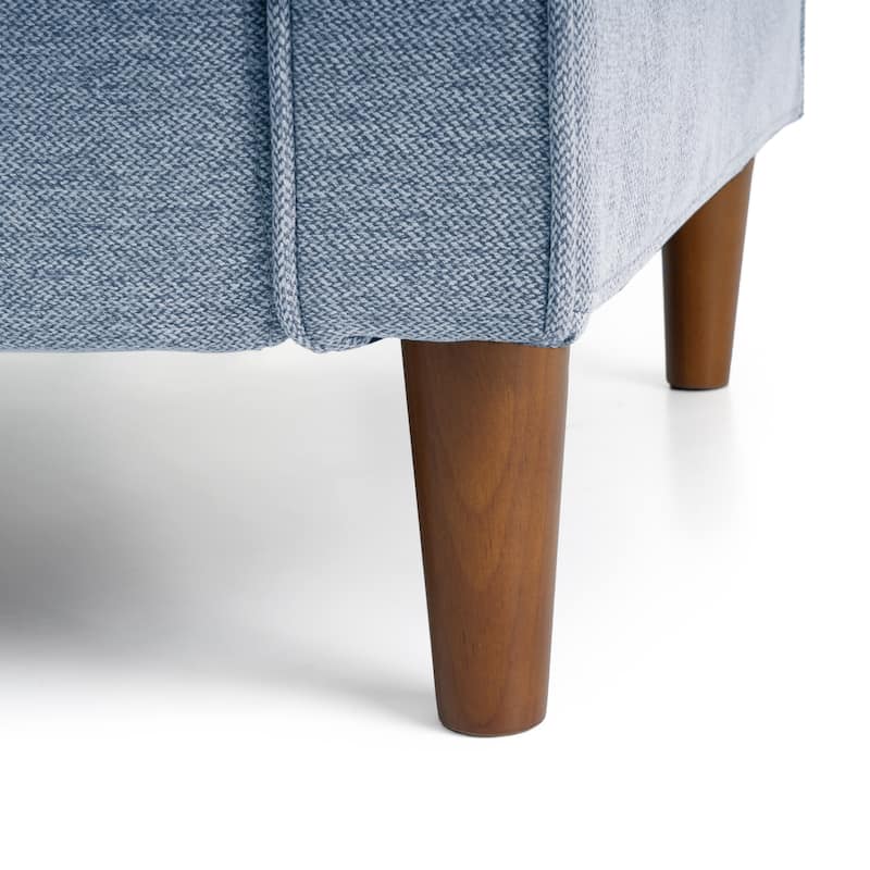 HANA Modern Linen Sofa w/ Arm Pockets by Crown Comfort