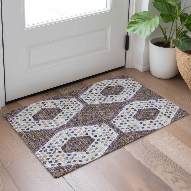 Machine Washable Indoor/ Outdoor Global Nipsey Chantille Rug