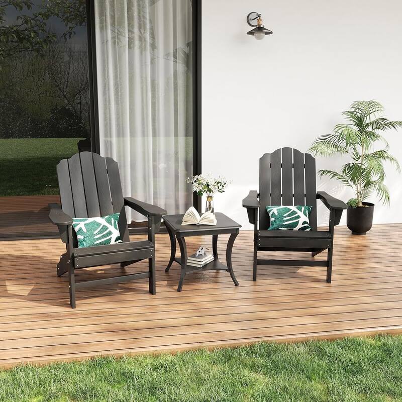 HDPE Adirondack Patio Chairs for Garden, Deck, Backyard, Poolside