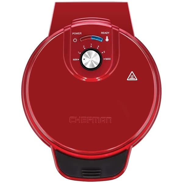 Chefman AntiOverflow Belgian Waffle Maker, Red On Sale Bed Bath