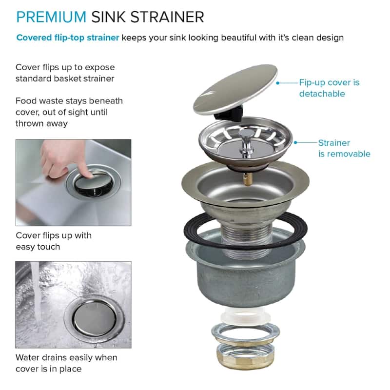 Transolid LSA1-252212-BS 25-in x 22-in Dual-Mount Laundry/Utility Sink Kit in Brushed Stainless - 25" X 22"