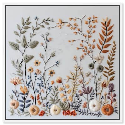 Threaded Thicket Canvas Floral by Art Remedy