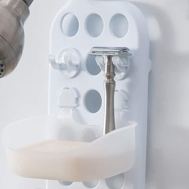 Bath Bliss 3 Tier Adjustable Shelves Shower Caddy in White - 10"x 5"x 28"