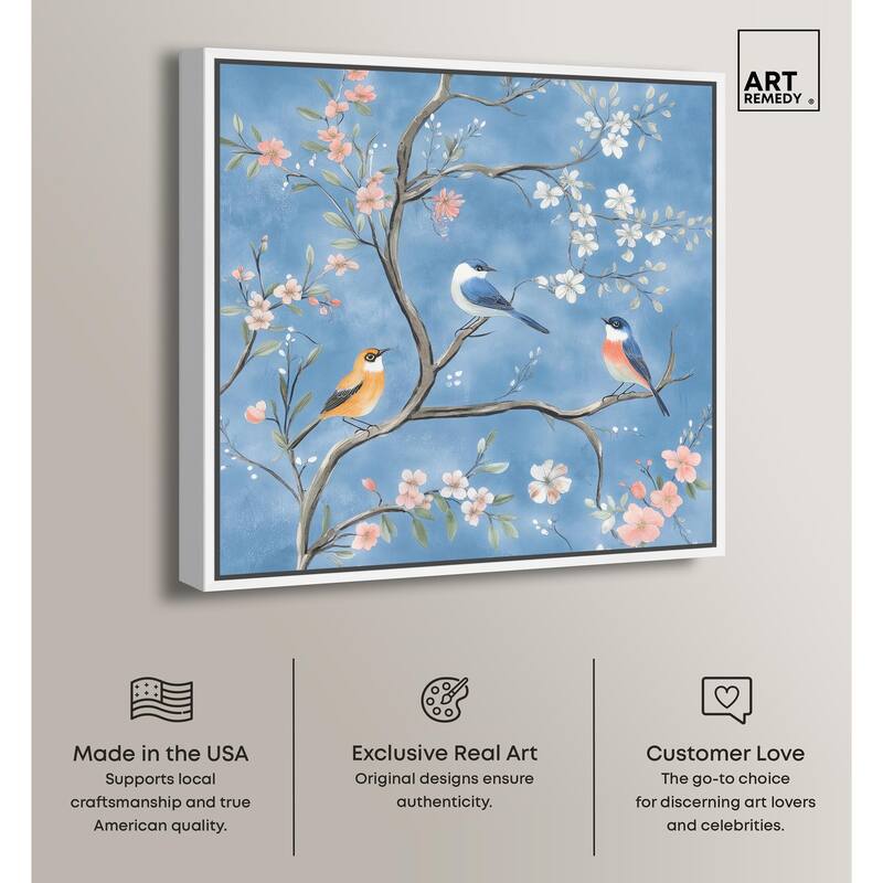 Birds in the Branches II Canvas by Art Remedy
