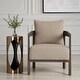 preview thumbnail 2 of 8, Uttermost Sienna Sand Fabric Accent Chair - 28.5" H x 27" W x 29" D