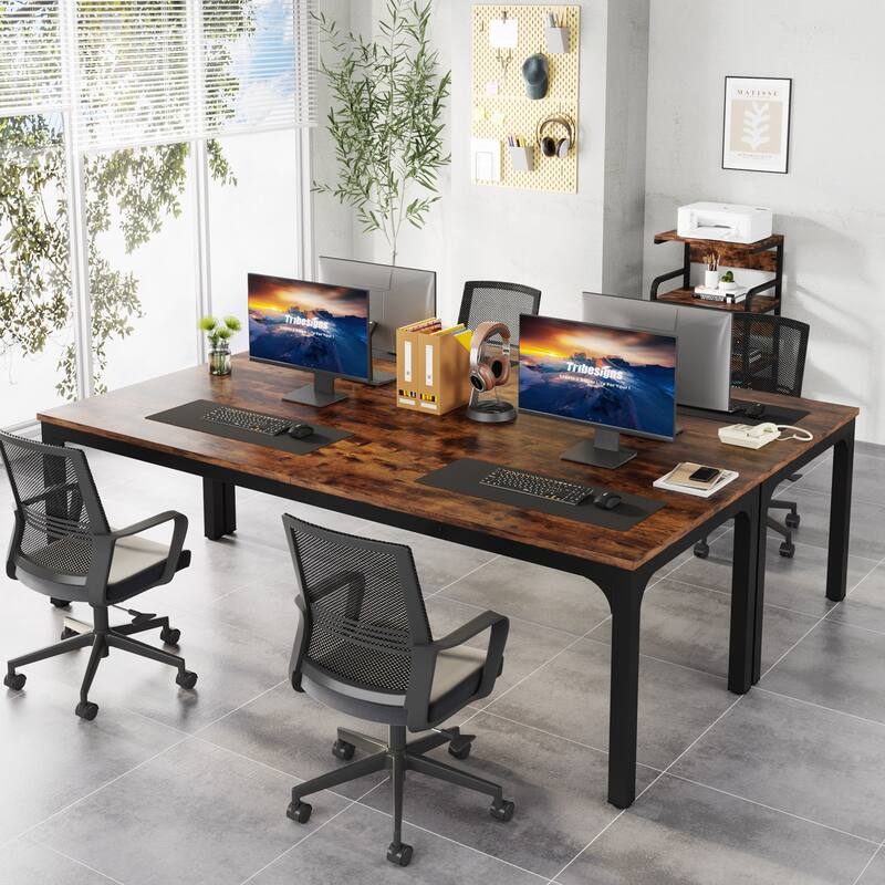 78.7 Inches Extra Long Computer Desk 2 Person Desk Large Writing Desk