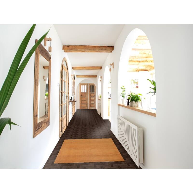 Orange Gabbeh Oriental Rug Hand-Knotted Wool Carpet - 3'0" x 3'10"