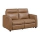 preview thumbnail 5 of 12, Orlin Faux Leather Rounded Track Arm 2-Piece Power Reclining Sofa Sets