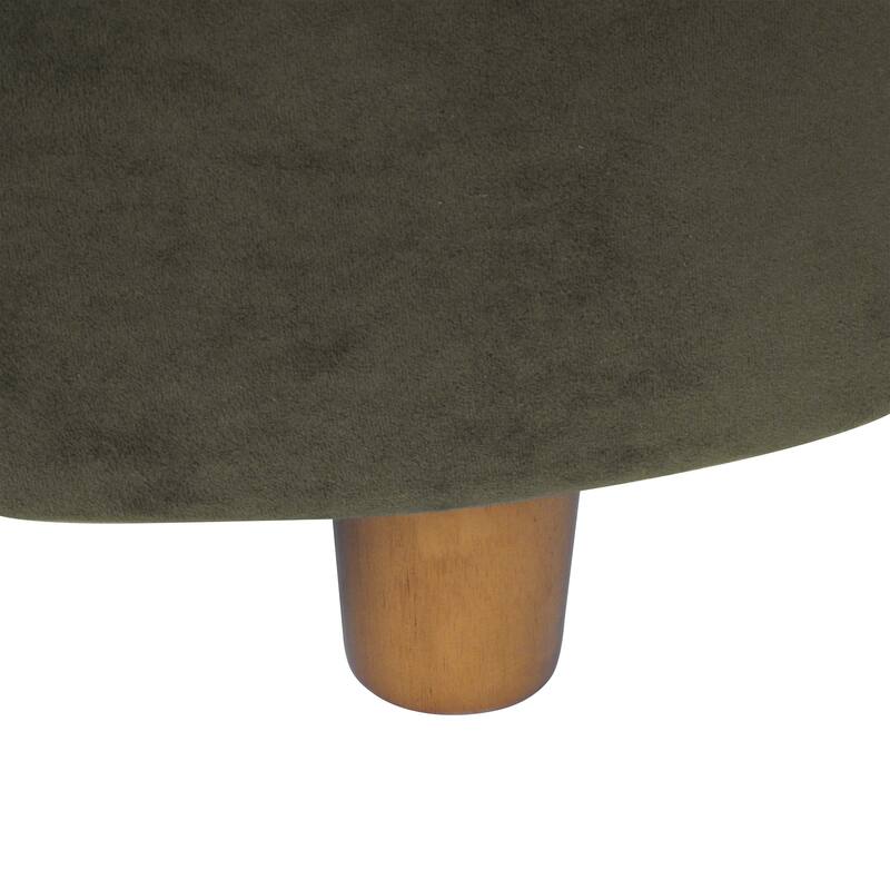 HomePop Button Tufted Round Storage Ottoman