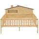 preview thumbnail 18 of 16, Full Wood Platform Bed with LED & Storage, House Headboard
