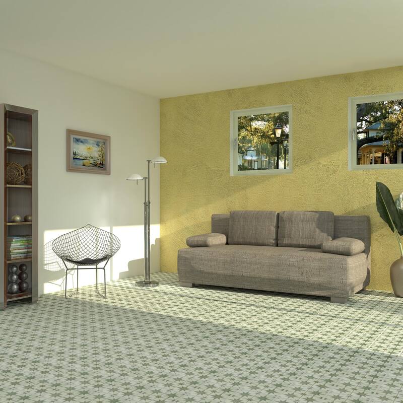 Merola Tile Kings Star Sage 17-5/8" x 17-5/8" Ceramic Floor and Wall Tile