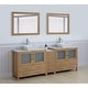 preview thumbnail 22 of 51, Vanity Art 84" Double Sink Bathroom Vanity Set with Engineered Marble Top and Free Mirrors