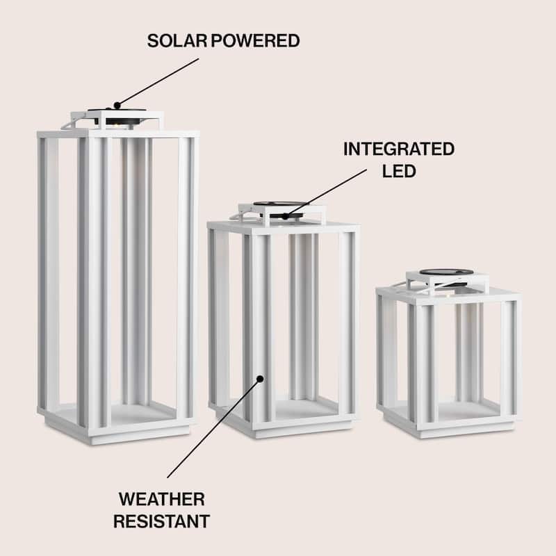 Leland Modern Indoor/Outdoor LED Solar Powered Lanterns, By JONATHAN Y - 19.50