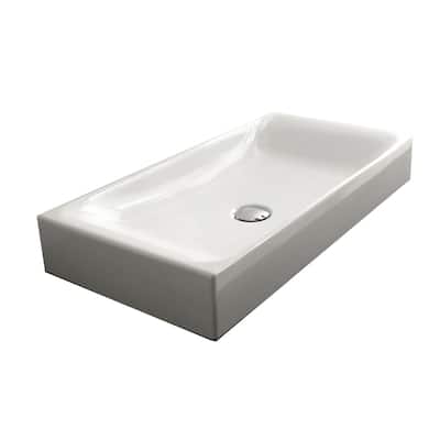 WS Bath Collections 27-5/8" Ceramic Vessel Bathroom Sink