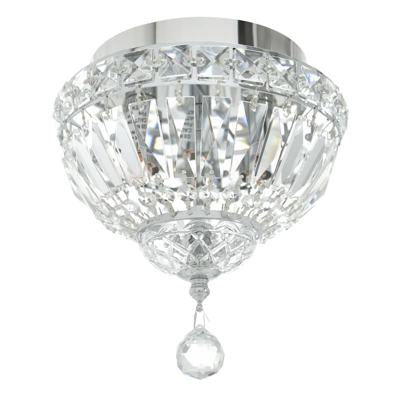 Stefania 2 Light Bowl Flush Mount With Chrome Finish