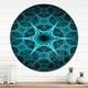 preview thumbnail 7 of 8, Designart 'Abstract blue ice flower' Oversized Modern Wall CLock 29 in. wide x 29 in. high