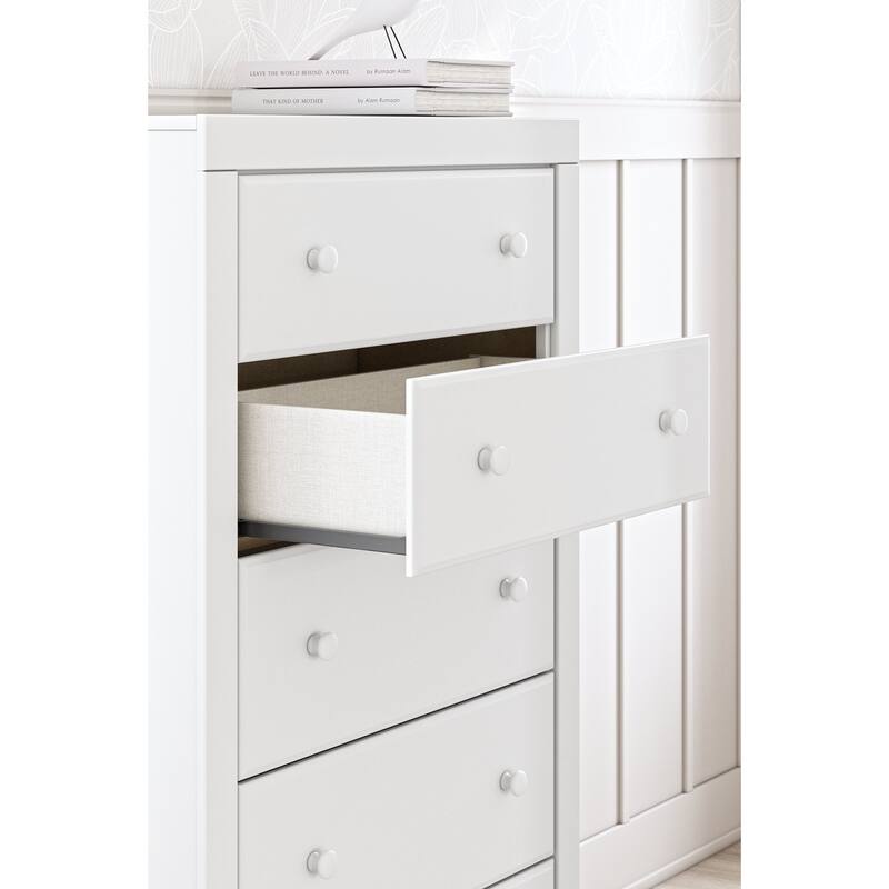 Signature Design by Ashley Mollviney White Chest of Drawers