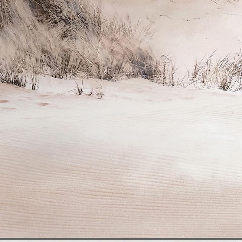 39 x 59 Hand Painted Lighthouse Atop Grassy Beach, Resin Frame, Multicolor - Brown, Red, White