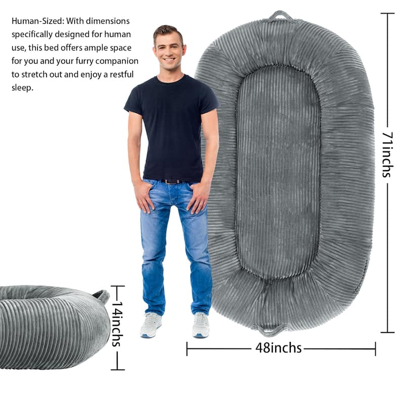 Eie Giant Dog Bed Washable Human Size Bed With Removable Cover
