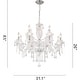 preview thumbnail 9 of 7, Maxax 12 - Light Candle Style Traditional Chandelier with Crystal Accents - MX17020-12-P