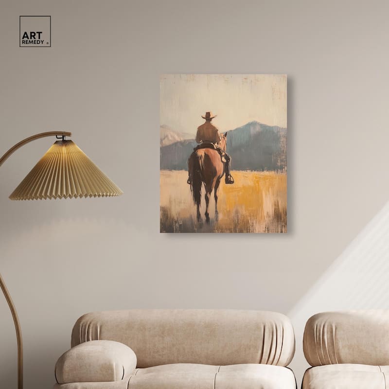 Long Ride Canvas by Art Remedy, Gallery Wrapped