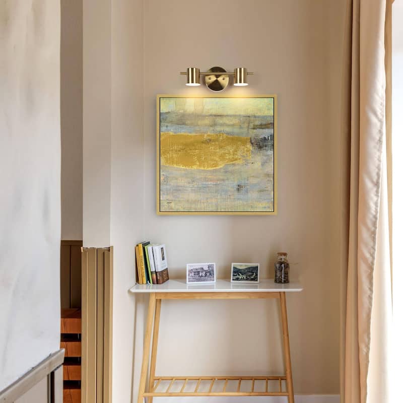 Modern 1/2/3-Light Gold Brass LED Bathroom Vanity Light Linear Wall Sconces - 2-Light