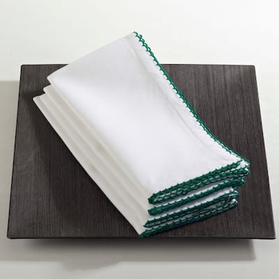 Table Napkins With Whip Stitched Design (Set of 4)