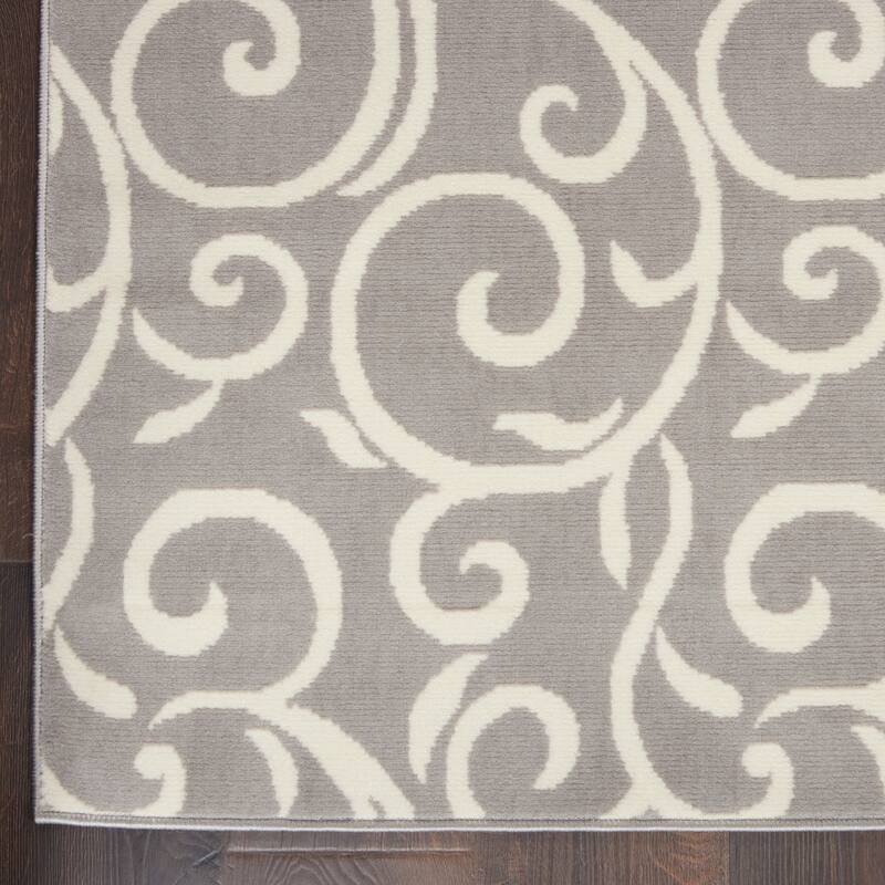 Nourison Grafix Farmhouse Country Scroll Transitional Area Rug