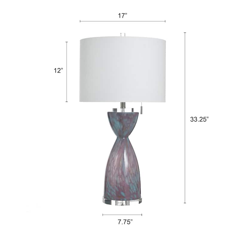 StyleCraft Glass Table Lamp - Bilzen - White Shade