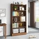 preview thumbnail 1 of 3, 6-Tier Open Bookcase, 72-inch Large Tall Bookshelf with Storage Shelve Brown