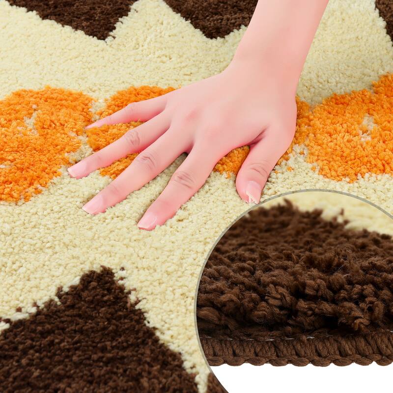 Funny Letter Bath Rug, Non-Slip Absorbent Bathroom Mat Washable for Shower, Bathtub and Spa Floors