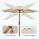 preview thumbnail 59 of 76, 9-ft Patio Market Umbrella with Tilting Pole, Waterproof & Breathable Canopy