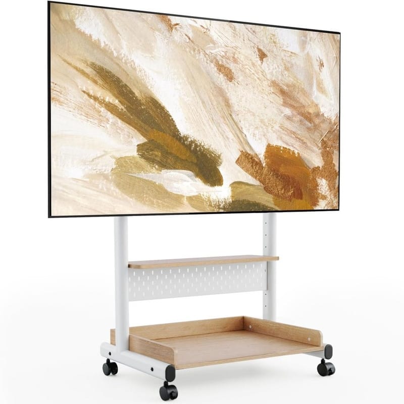 Rolling Floor TV Stand Mount