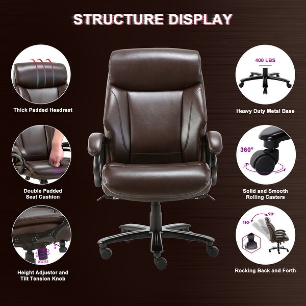 Snugway High Back Big & Tall 400lb Ergonomic Executive