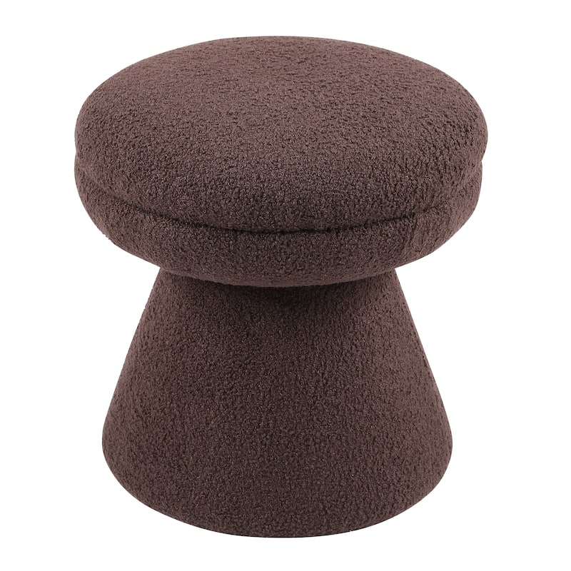 Furniture of America Silas Modern 18-inch Mushroom Upholstered Ottoman