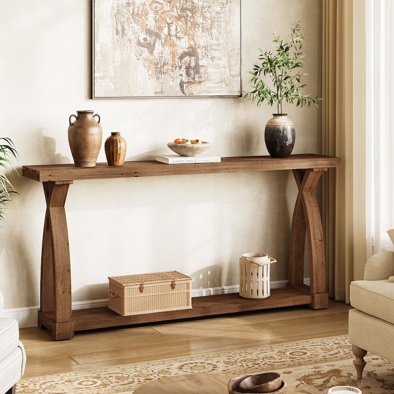 63-Inch Solid Wood Console Table