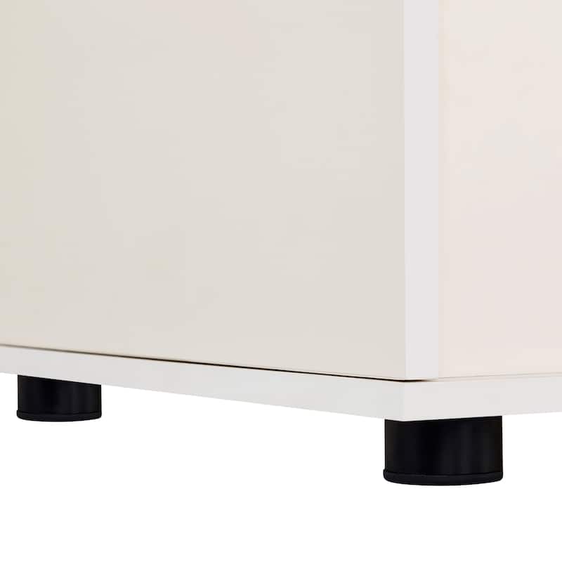 TV Stand with Storage, Cat Litter Box Enclosure with Removable Sliding Door