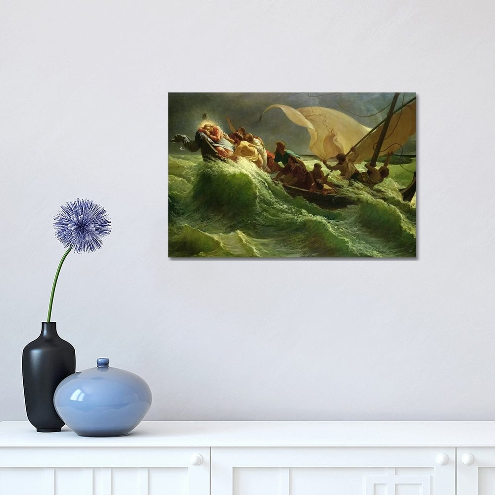 iCanvas "Christ Asleep in his Boat" by Jules Joseph Meynier Canvas Print