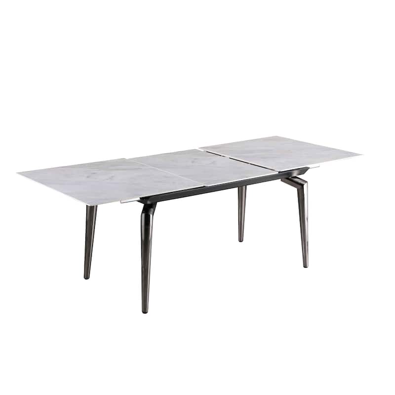 Somette Tate Marbleized Sintered Stone Top Dining Table
