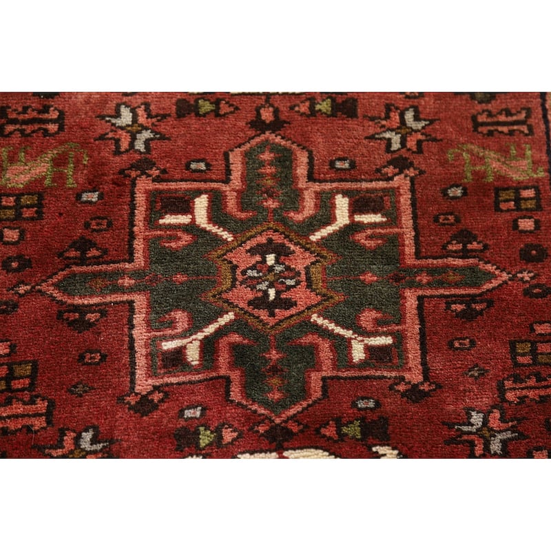 Tribal Geometric Gharajeh Persian Runner Rug Handmade Wool Carpet - 2'2" x 6'1"